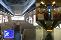 Interior Bus pariwisata gege yogyakarta terbaru 2012 terbaik terbesar jet evobus wisata jakarta surabaya malang bandung banjarmasin batam riau balikpapan manado objek tour travel armada terbersih bali ngurahrai juanda adisucipto