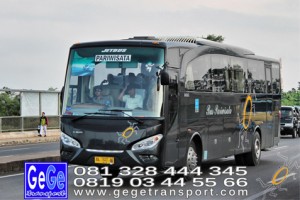 Gege transport setra jetbus2 hd bus hitam terbaru 2016 2017 terbaik sewa jakarta bandung bali lombok surabaya malang semarang pantai pandawa nyaman city tour jetbus