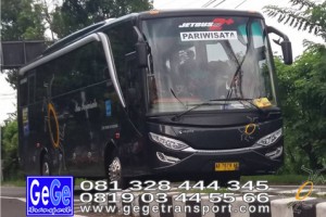 Gege transportasi yogyakarta setra jetbus 2 hd bus hitam terbaru 2016 2017 terbaik sewa jakarta bandung bali lombok surabaya malang pantai pandawa nyaman city tour jetbus